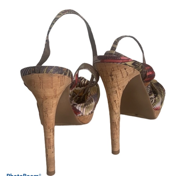 Carlos Santana Cork Platform Heels Sz 10-10.5 - Picture 4 of 7